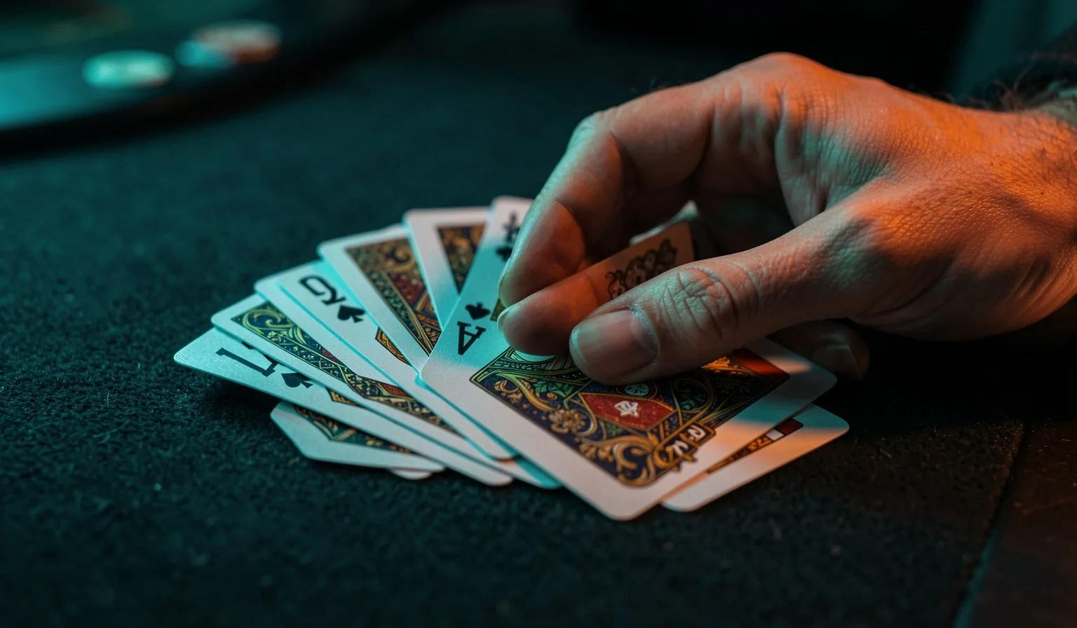 Detalle de cartas de casino