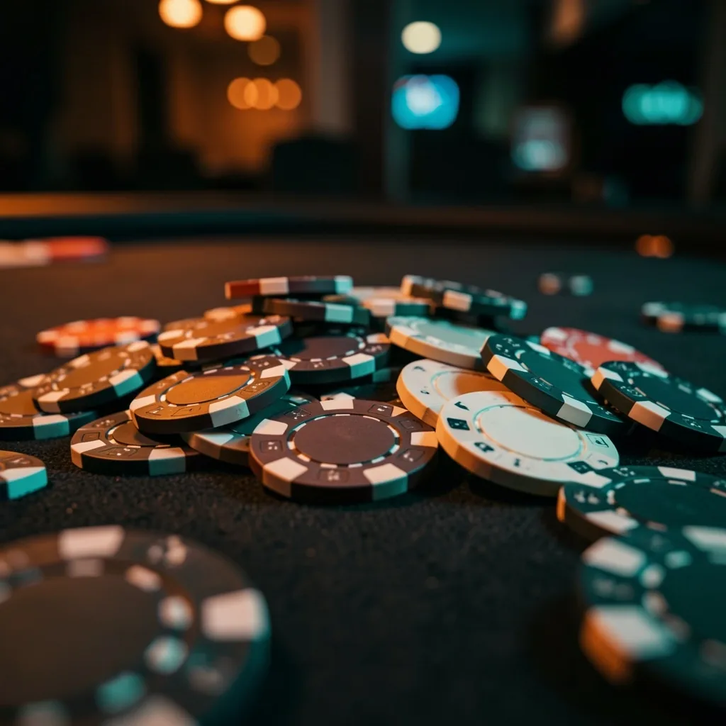 Detalle de fichas de casino